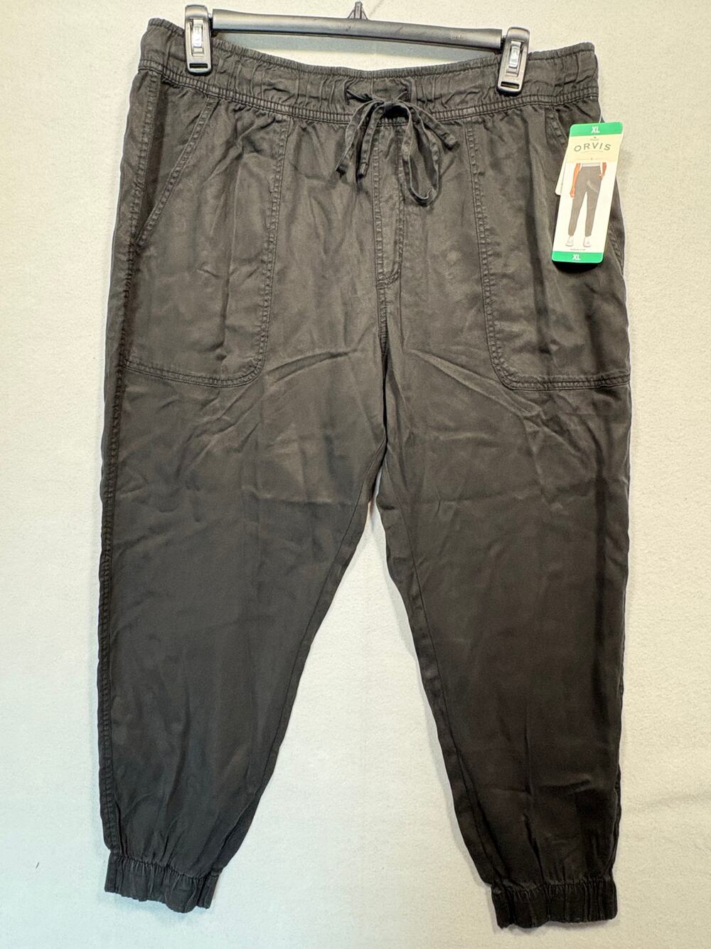NWT Orvis Women Tencel Jogger Pants Black Size XL Relaxed Fit Midweight